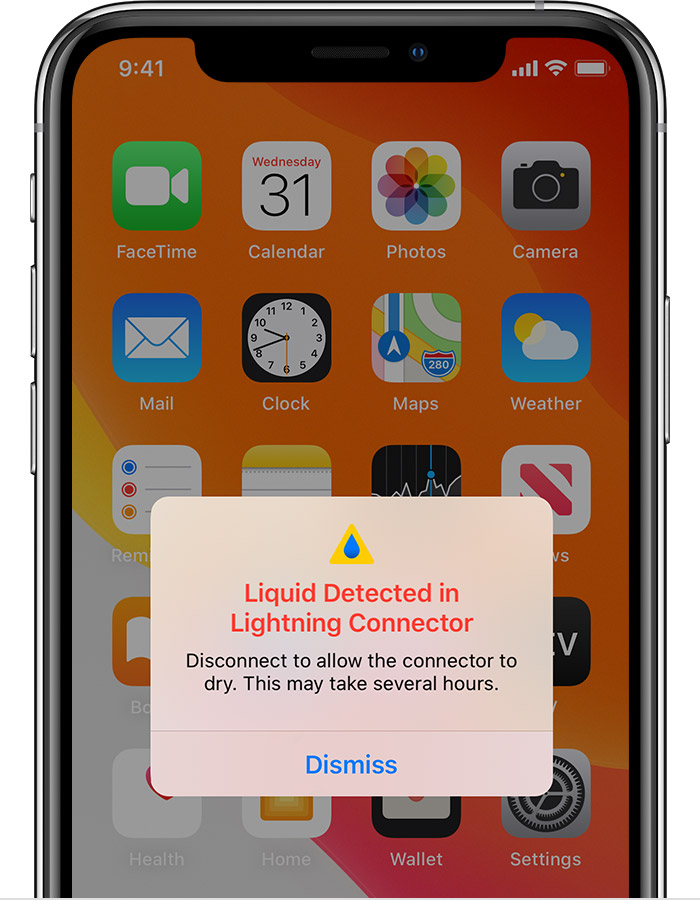 渑池苹果手机维修分享iPhone 12 在充电时出现 “闪电接口检测到液体”的提示怎么办 